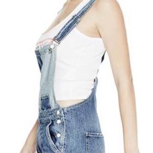 Vintage Guess overalls light wash denim
